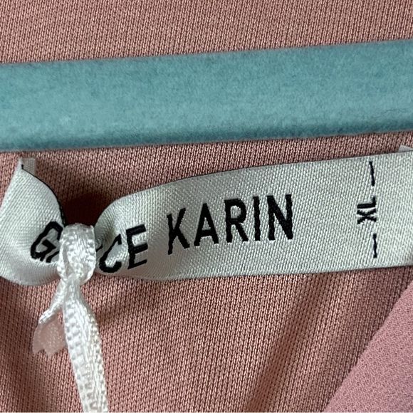 Grace Karin Size XL Back Zip Split Sleeve Blush Lined Dress - Picture 15 of 16